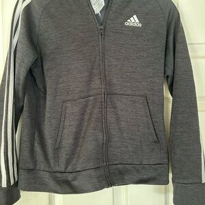 Adidas Gray Performance Sweatshirt with Mock Neck